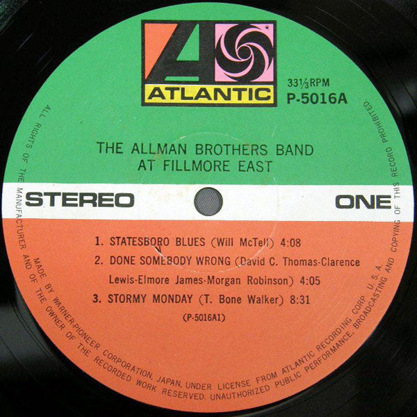 The Allman Brothers Band At Fillmore East