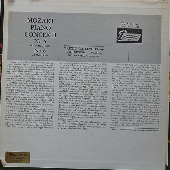 Piano Concerti No. 6 In B-Flat Major, K.238 / No. 8 In C Major, K.246