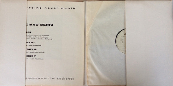 Circles · Sequenza I, III, V