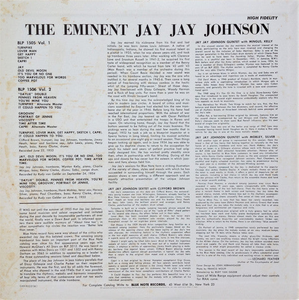 The Eminent Jay Jay Johnson Volume 2 = J.J.ジョンソン 第2集