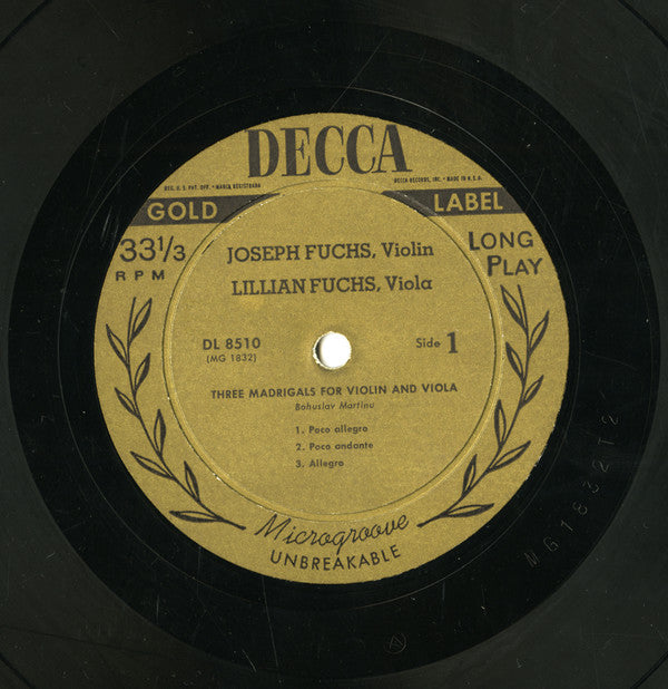 Three Madrigals For Violin And Viola / Duo No.2 In B Flat Major For Violin And Viola, K. 424