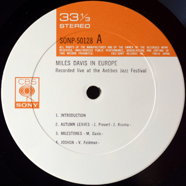 Miles Davis In Europe