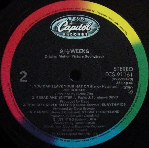 9½ Weeks - Original Motion Picture Soundtrack