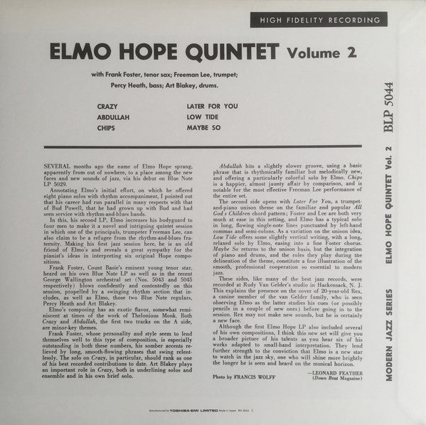 Elmo Hope Quintet