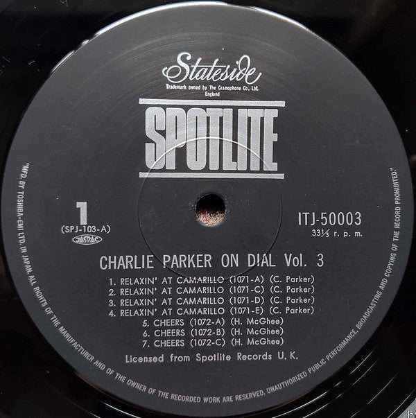 Charlie Parker On Dial Volume 3