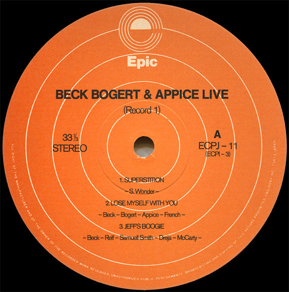 Beck Bogert & Appice Live