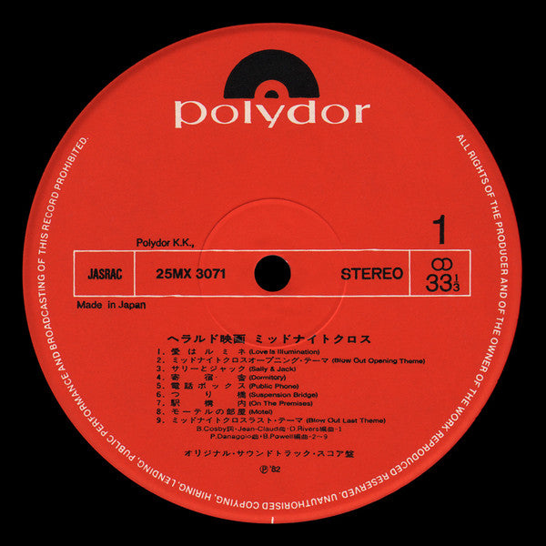 Blow Out (Original Sound Track Score From The Motion Picture)
