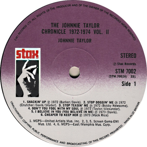 The Johnnie Taylor Chronicle Volume Two 1972-1974