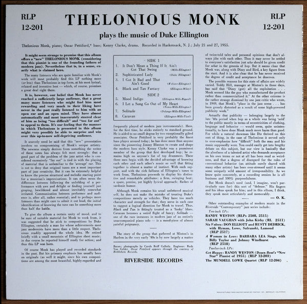 Thelonious Monk Plays Duke Ellington