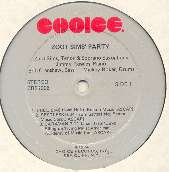 Zoot Sims' Party