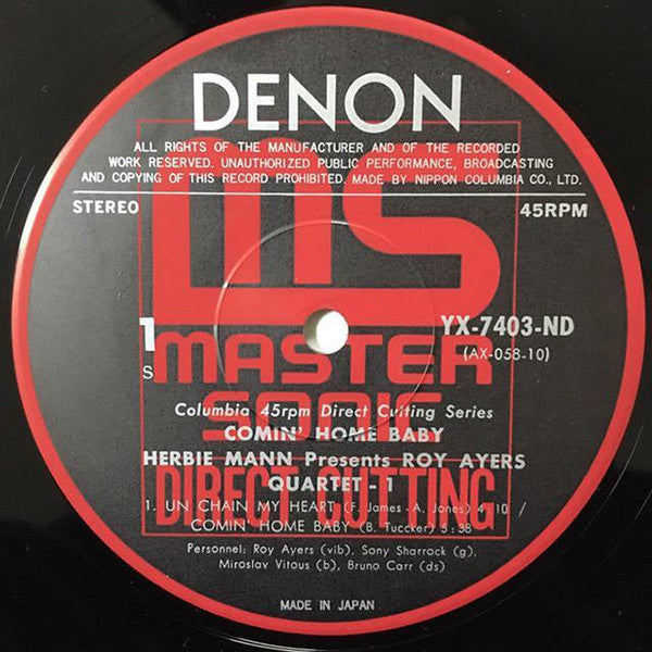 Herbie Mann Presents Comin' Home Baby Roy Ayers Quartet 1