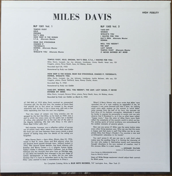 Miles Davis Vol. 1