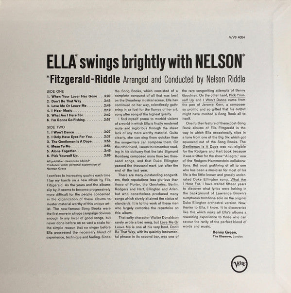 Ella Swings Brightly With Nelson