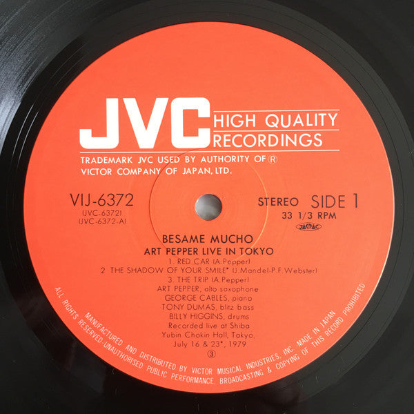 Besame Mucho / Art Pepper Live In Tokyo