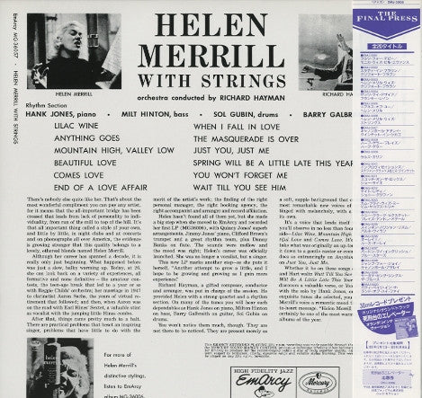 Helen Merrill With Strings