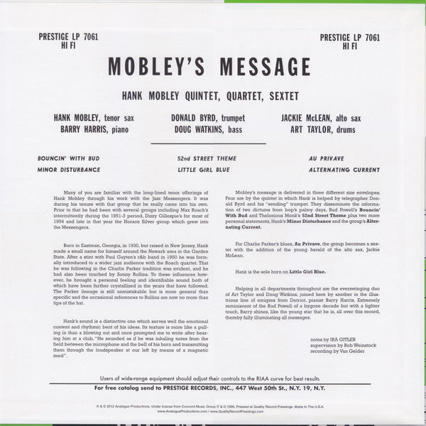 Mobley's Message