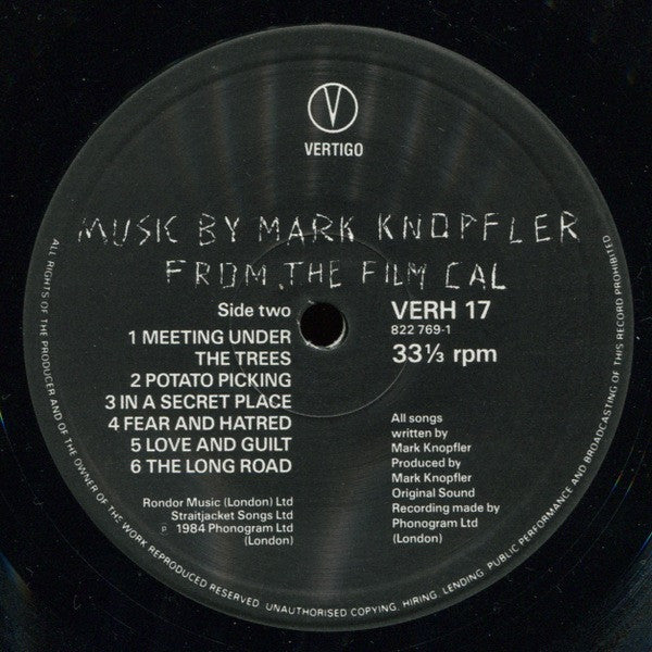 Music By Mark Knopfler From The Film Cal