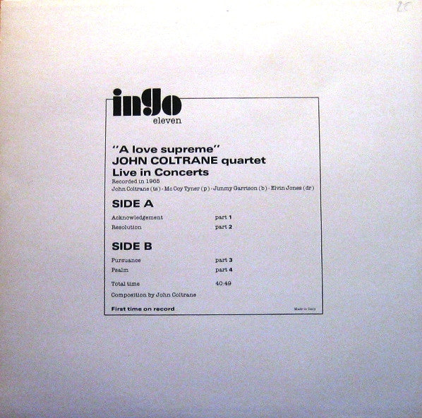 "A Love Supreme" Live In Concert