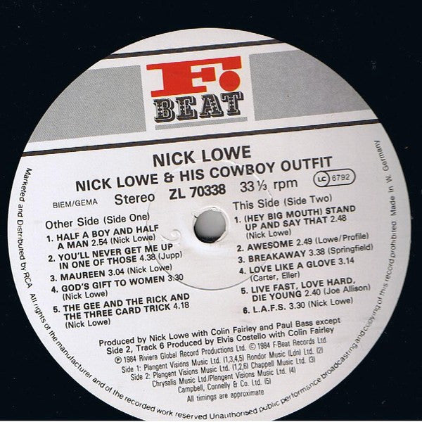 Nick Lowe And His Cowboy Outfit