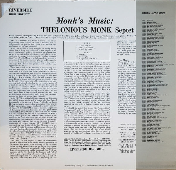 Monk's Music