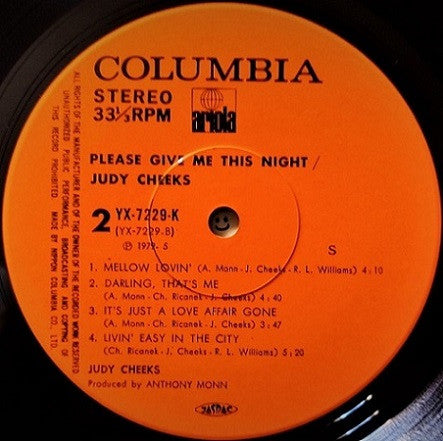 Release: Please Give Me This Night-Vinyl-Japan-1979-YX-7229-K-20572477