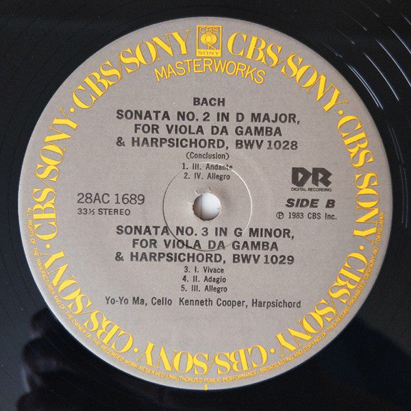 Sonatas For Viola Da Gamba & Harpsichord