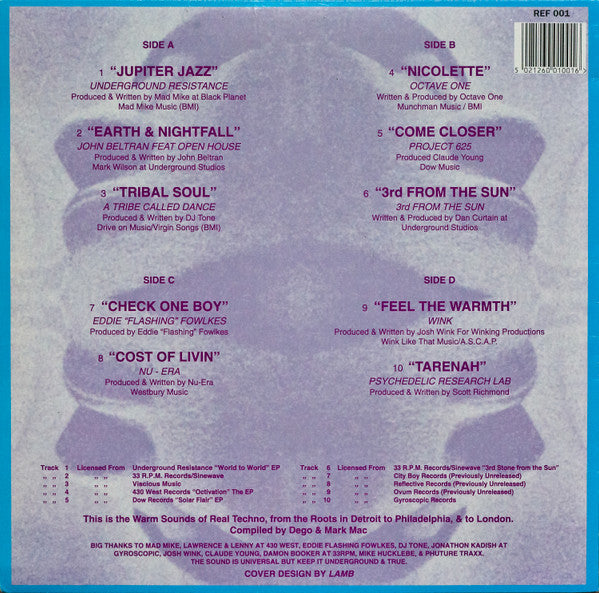 Release: The Deepest Shade Of Techno Volume I-Vinyl-UK-1994-REF 001, REFLECT LP001-46429