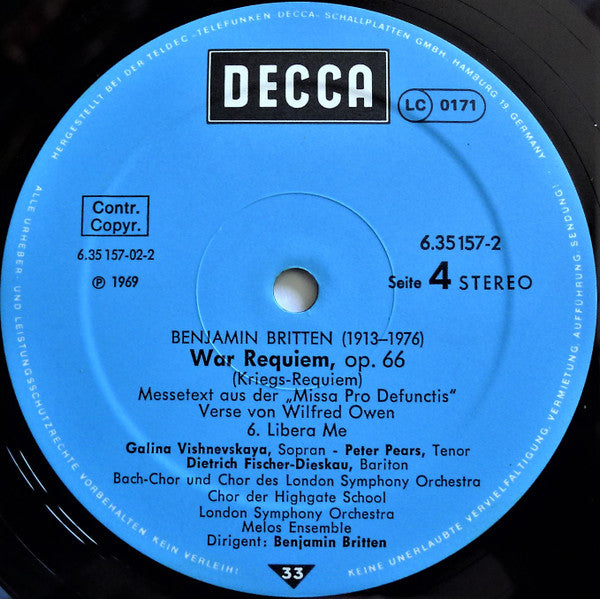 War Requiem - Kriegs-Requiem, Op. 66