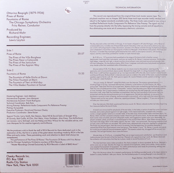 Pines Of Rome / Fountains Of Rome