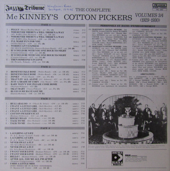 The Complete McKinney's Cotton Pickers Volumes 3/4 (1929-1930)