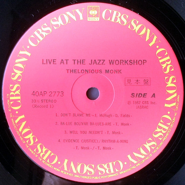Live At The Jazz Workshop