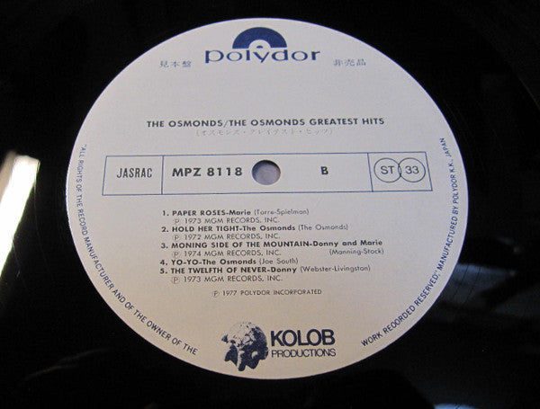 The Osmonds Greatest Hits