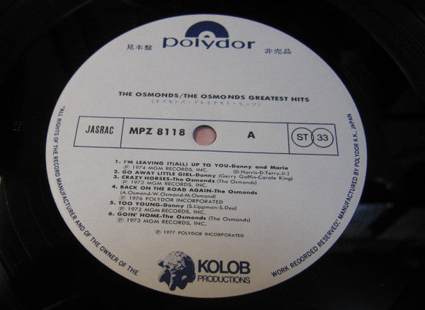The Osmonds Greatest Hits