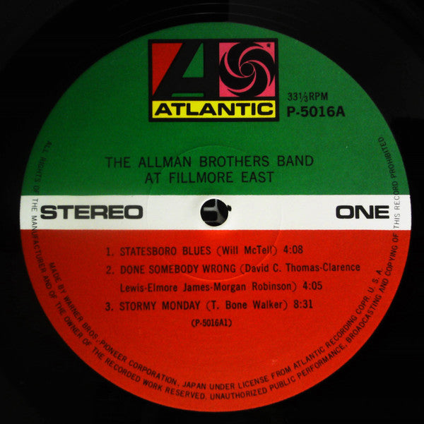 The Allman Brothers Band At Fillmore East