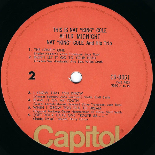 This Is Nat "King" Cole After Midnight = ジス・イズナットキングコールアフターミッドナイト