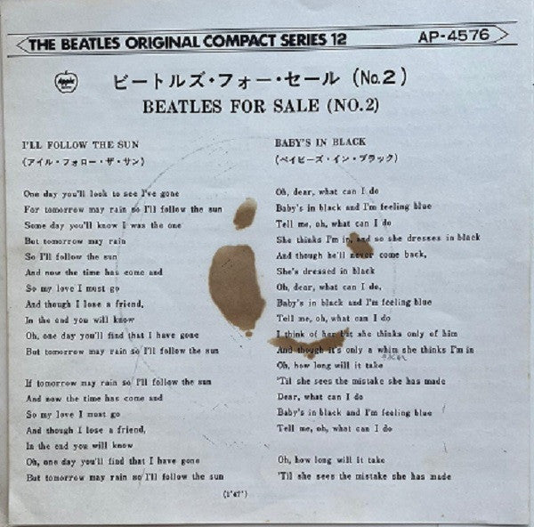 Beatles For Sale No. 2