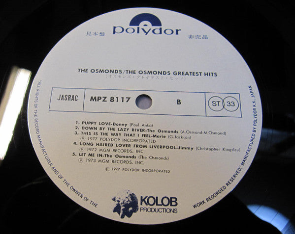 The Osmonds Greatest Hits