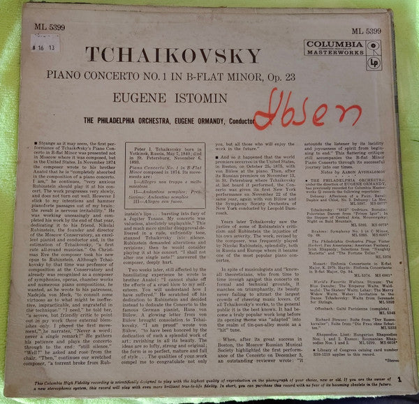 Tchaikovsky Piano Concerto No. 1 In B-Flat Minor, Op. 23
