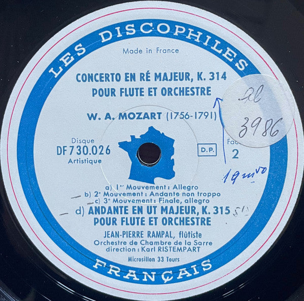 Les Deux Concertos Pour Flûte Et Orchestre / Andante Pour Flûte Et Orchestre, K. 315
