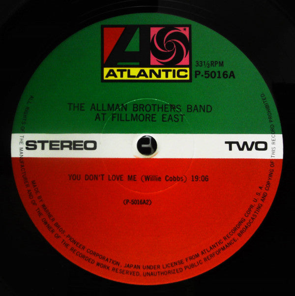 The Allman Brothers Band At Fillmore East