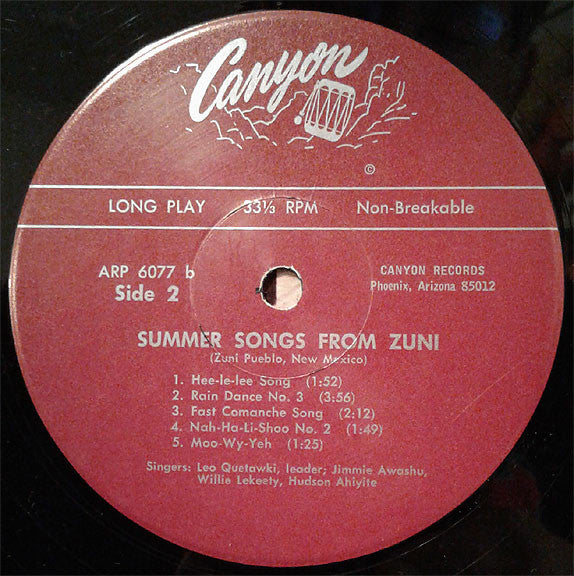 Summer Songs From Zuni