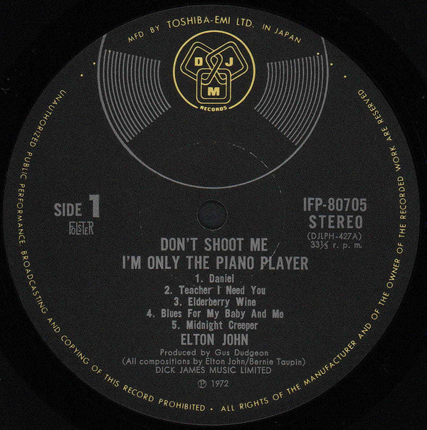 Don't Shoot Me I'm Only The Piano Player