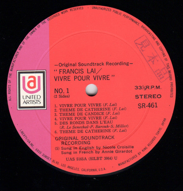 パリのめぐり逢い = Vivre Pour Vivre - Bande Originale Du Film Du Claude Lelouch