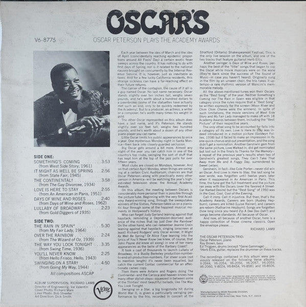 Oscar's (Oscar Peterson Plays The Academy Awards)