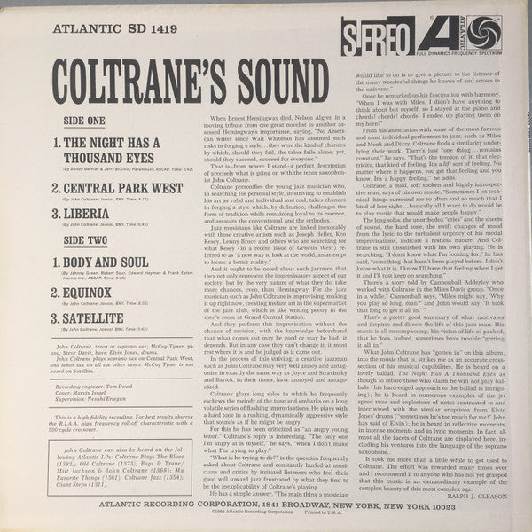 Coltrane's Sound