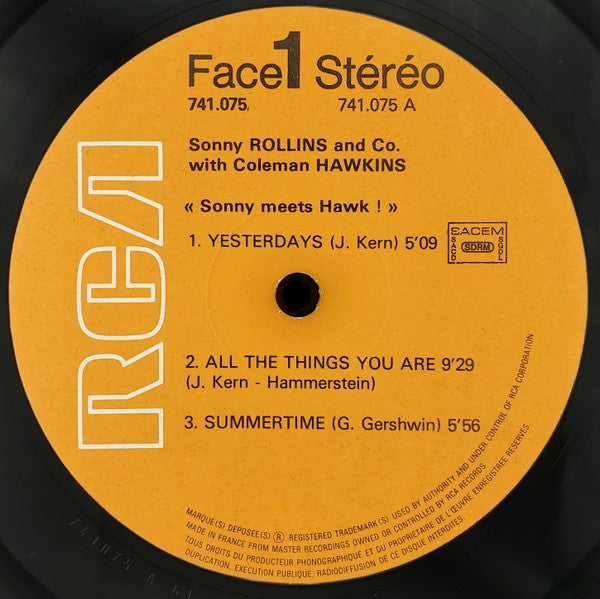 Vol 1: "The Bridge" / Vol 2: With Coleman Hawkins "Sonny Meets Hawk!"