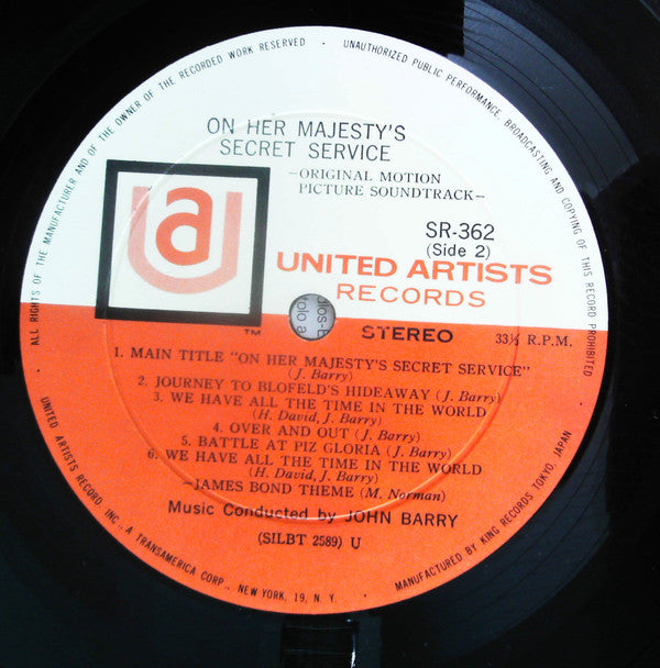 女王陛下の007 = James Bond-007 - On Her Majesty's Secret Service (Original Sound Track Recording)