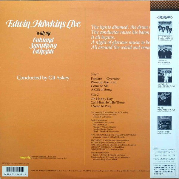 Master Release: Edwin Hawkins Live With The Oakland Symphony Orchestra by Edwin Hawkins
