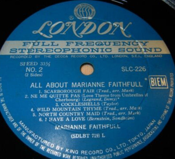 All About Marianne Faithfull = マリアンヌ・フェイスフルのすべて