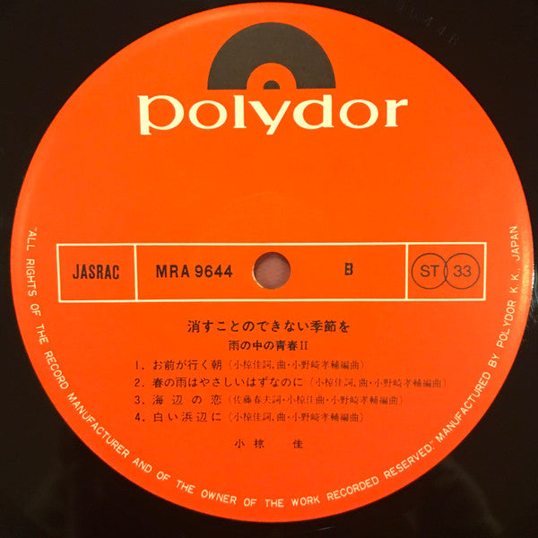 消すことのできない季節を(雨の中の青春 II)